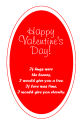 Valentine Classical Text Oval Label