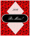 Valentine Floral Vertical Big Rectangle Label