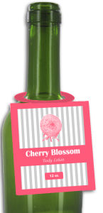 Cherry Blossom Body Lotion Bottle Tags
