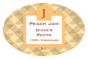 Peach Oval Canning Labels 2.25x3.5