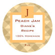 Peach Big Circle Canning Labels 2.5x2.5