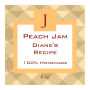 Peach Square Canning Labels 2x2