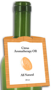 Citrus Aromatherapy Oil Rounded Bottle Tags
