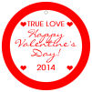 Valentine Mini Hearts Circle Favor Tags