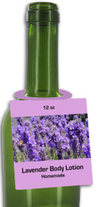 Lavender Body Lotion Bottle Tags