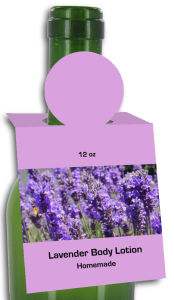 Lavender Body Lotion Rectangle Bottle Tags