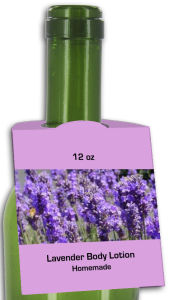 Lavender Body Lotion Rounded Bottle Tags