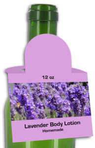 Lavender Body Lotion Square Bottle Tags