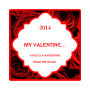 Valentine Rose Square Label