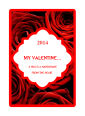 Valentine Rose Small Rectangle Label 