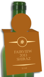 Shiraz Rectangle Wine Bottle Tags