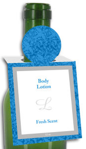 Fresh Scent Body Lotion Rectangle Bottle Tags 