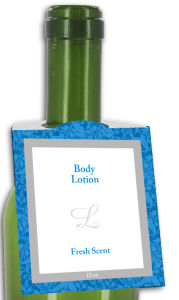 Fresh Scent Body Lotion Rounded Bottle Tags 