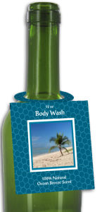 Ocean Breeze Body Wash Bottle Tags