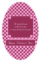 Valentines Day Hundred Hearts Vertical Oval Labels