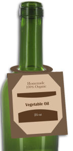 Vegetable Oil Bottle Tags