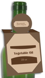 Vegetable Oil Rectangle Bottle Tags