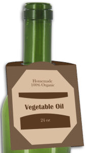Vegetable Oil Rounded Bottle Tags