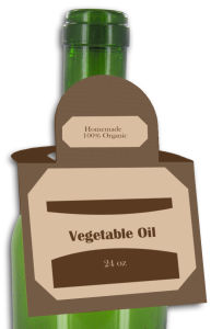 Vegetable Oil Square Bottle Tags