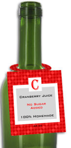Cranberry Juice Bottle Tags