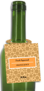 Orange Juice Bottle Tags