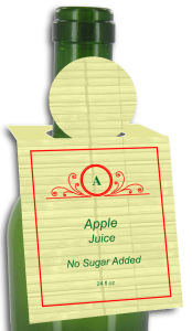 Apple Juice Rectangle Bottle Tags
