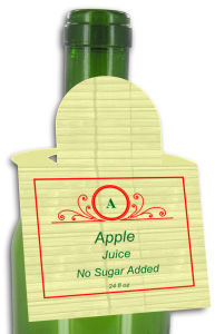 Apple Juice Square Bottle Tags