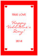 Valentine Mini Hearts Vertical Text Rectangle