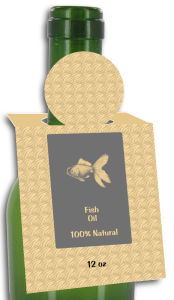 Fish Oil Rectangle Bottle Tags
