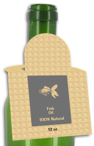 Fish Oil Square Bottle Tags