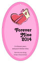 Forever Mine Valentine Vertical Oval Favor Tag 2.25x3.5