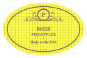 Pineapple Oval Canning Labels 2.25x3.5