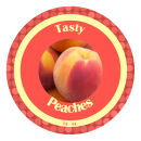 Peaches Wide Mouth Ball Jar Topper Insert