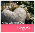 Valentine Big Square Photo Hang Tag With Text