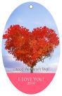 Valentine Vertical Oval Photo Hang Tag With Text