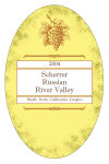 Vermont Large Vertical Oval Wine Label 3.25x5