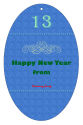 New Year Family Vertical Oval Hang Tag 2.25x3.5