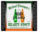 Green Ale Square Text Irish Beer Labels