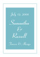 Classical Rectangle Wedding Labels
