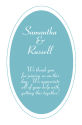 Classical Text Oval Wedding Labels
