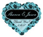 Floral Heart Wedding Labels
