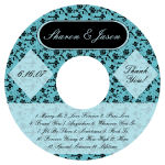 Floral CD-DVD Wedding Labels