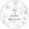 Circle Modern Soft Lilac Wedding Coaster