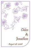 Modern Medium Soft Lilac Wedding Labels