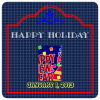 Happy Holiday New Year Square Coasters 3.5x3.5