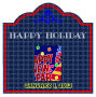 Happy Holidays New Year Square Labels