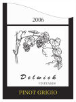 Tree Vertical Large Curved Rectangle Wine Label 3.625x5