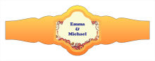 Abstract Wedding Fancy Cigar Band Labels