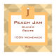 Peach Small Square Canning Hang Tag 1.5x1.5