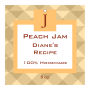 Peach Square Canning Hang Tag 2x2